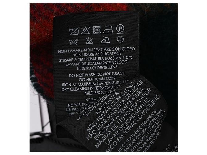 Saint Laurent Schal aus Tartan in roter Wolle - Ansicht 5