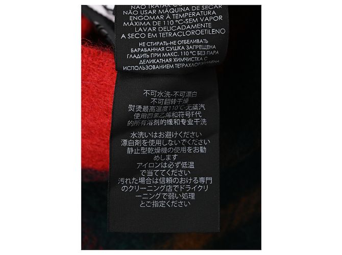 Saint Laurent Schal aus Tartan in roter Wolle - Ansicht 6