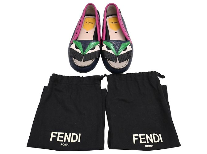 Mocassini Fendi Monster Bugs in pelle multicolore - vista 7