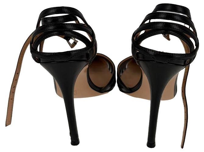 Décolleté con cinturino alla caviglia in PVC e pelle nera Gianvito Rossi - vista 6