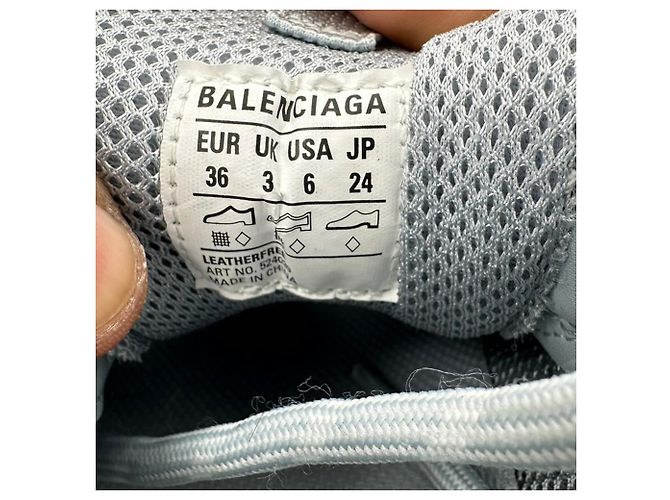 Baskets Triple S Balenciaga en polyester bleu clair - vue 11