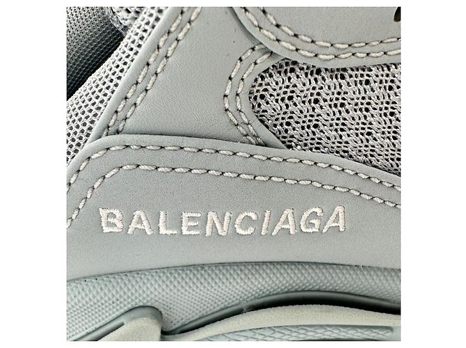 Baskets Triple S Balenciaga en polyester bleu clair - vue 8