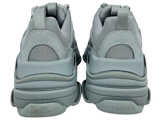 Baskets Triple S Balenciaga en polyester bleu clair - vue 9