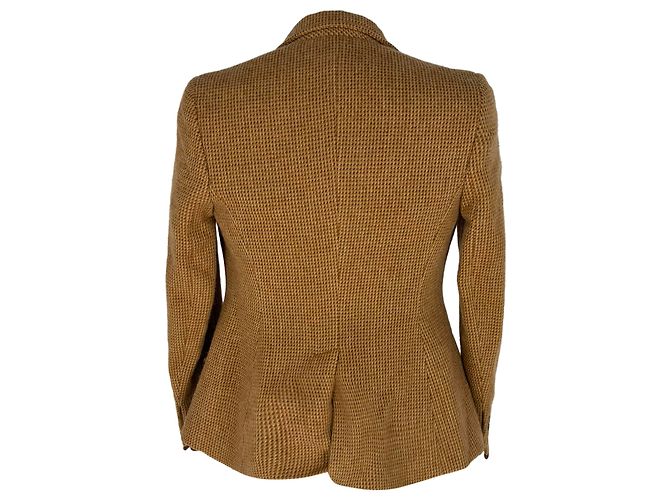 Ralph Lauren Single Breasted Blazer in Brown Wool - view 3