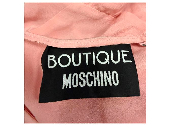 Camicetta in seta rosa con volant e maniche lunghe Boutique Moschino - vista 4