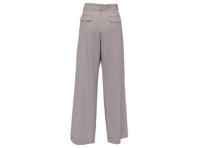 Victoria Beckham gerade Hose aus Polyester in Grau - Ansicht 3