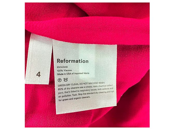 Abito lungo a balze Jaden di Reformation in viscosa rosa - vista 5