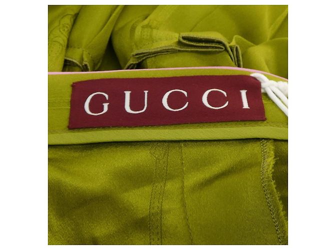 Falda Gucci 100% seda Verde - vista 4