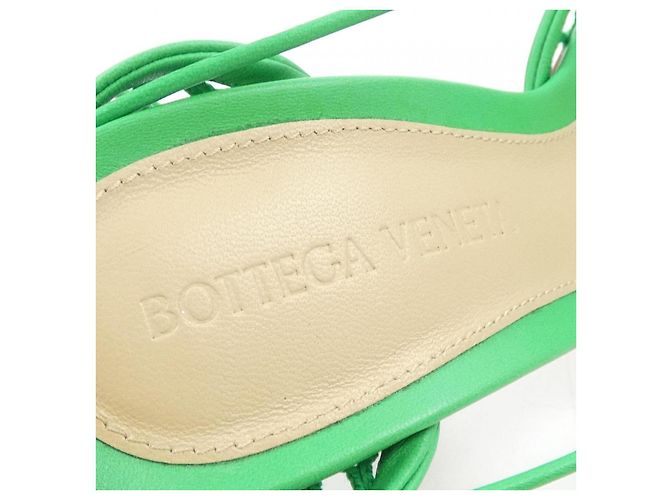 Scarpe in mesh di agnello Bottega Veneta Verde - vista 6