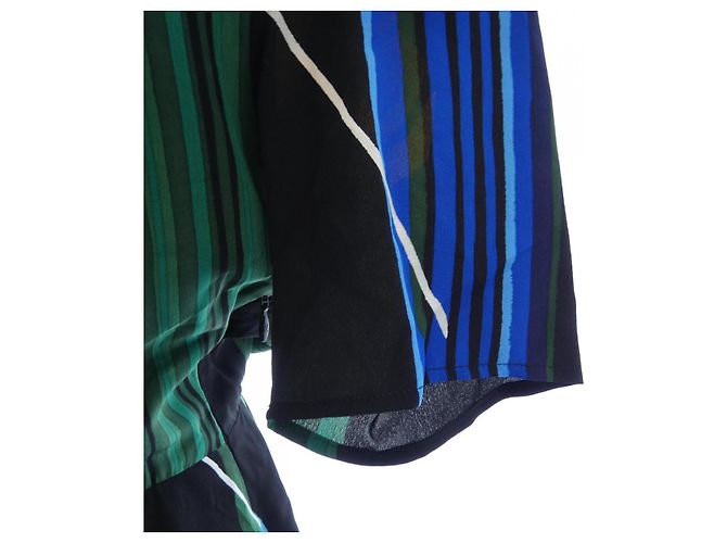 Vestido de seda Louis Vuitton Negro Multicolor - vista 6