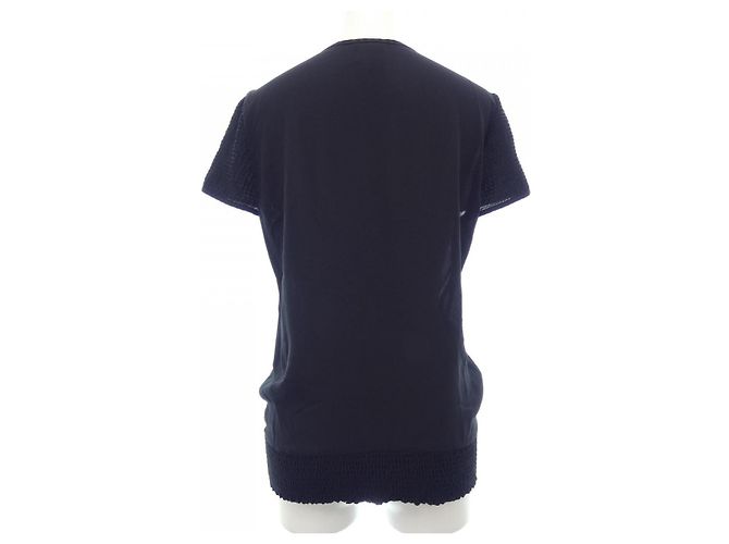 Top in seta Chanel Nero - vista 2