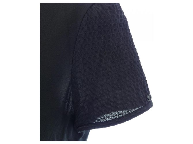 Top in seta Chanel Nero - vista 7