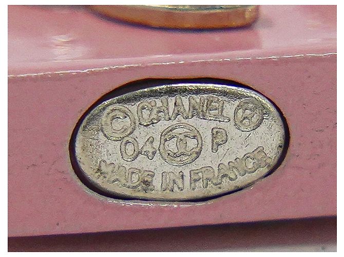 Chanel Vintage CC Goccia Quadrata in Metallo con Smalto e Pizzo Argento - vista 7