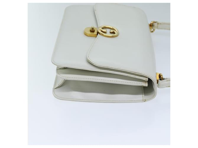 Sylvie Gucci 1973 Flap Top Handle Leather Medium Bianco - vista 3