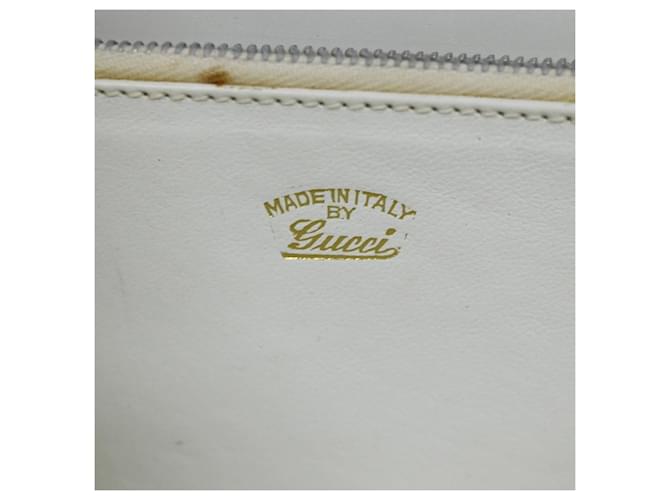 Sylvie Gucci 1973 Flap Top Handle Leather Medium Bianco - vista 6