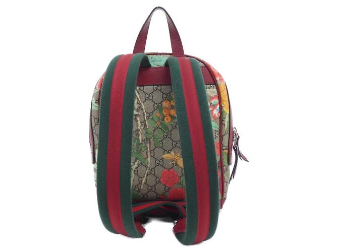 Gucci 427042 K0LCN Rucksack Rot Beige - Ansicht 2