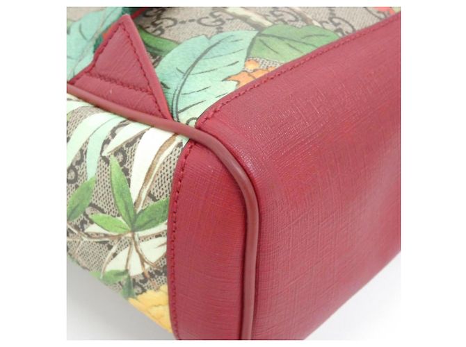 Gucci 427042 K0LCN Rucksack Rot Beige - Ansicht 3