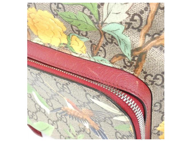 Gucci 427042 K0LCN Rucksack Rot Beige - Ansicht 4