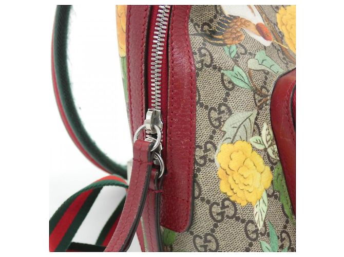 Gucci 427042 K0LCN Rucksack Rot Beige - Ansicht 5