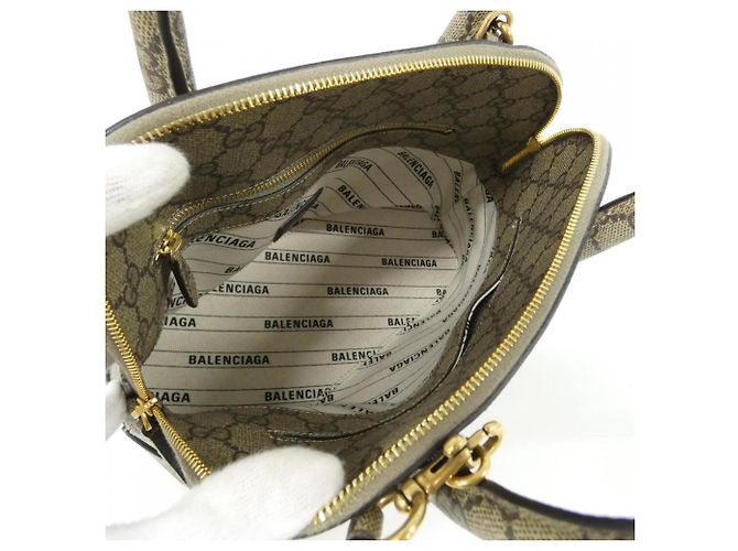 Borsa Gucci Beige GG Supreme - vista 7