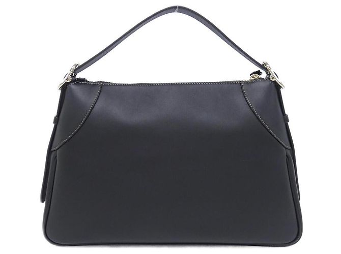 Borsa a tracolla in pelle nera Gucci GG Emblem Nero - vista 2