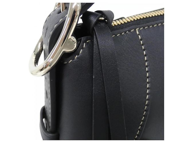 Borsa a tracolla in pelle nera Gucci GG Emblem Nero - vista 5