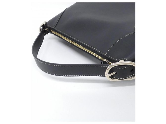 Borsa a tracolla in pelle nera Gucci GG Emblem Nero - vista 8