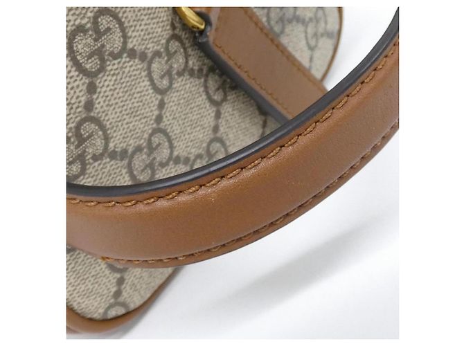 Borsa Gucci GG Emblem Marrone Beige - vista 4