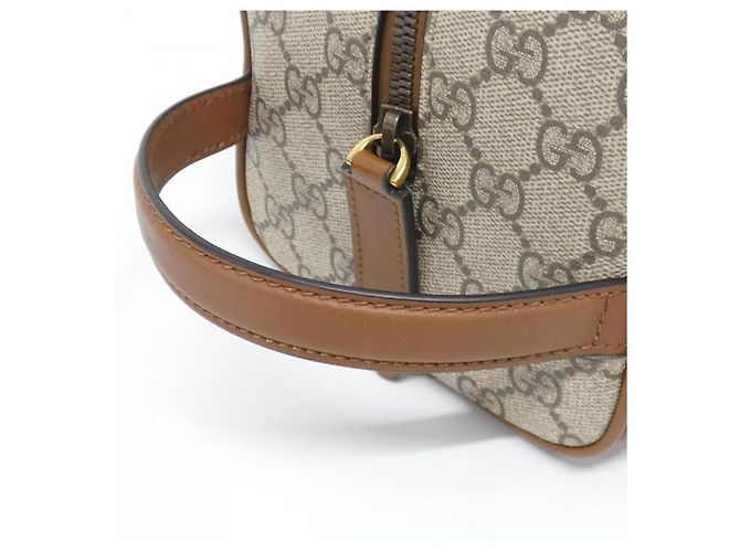 Borsa Gucci GG Emblem Marrone Beige - vista 5