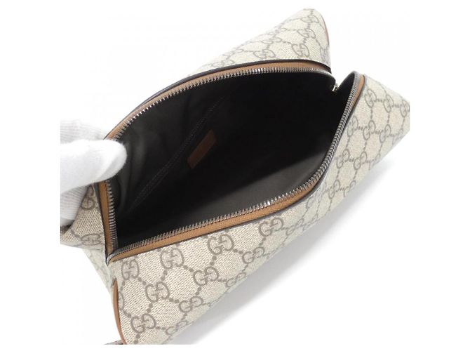 Borsa Gucci GG Emblem Marrone Beige - vista 6