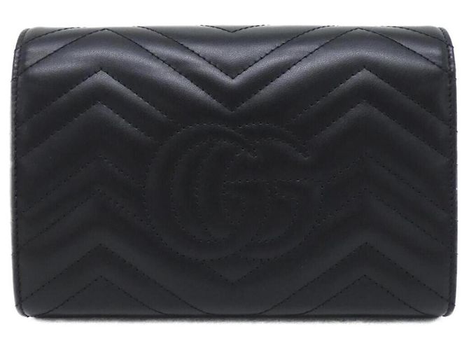 Borsa a Spalla Gucci GG Marmont 474575 DTD1T Nero - vista 2