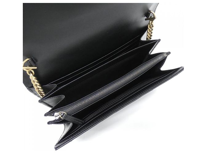 Borsa a Spalla Gucci GG Marmont 474575 DTD1T Nero - vista 6