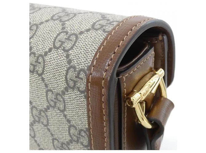 Borsa a tracolla Gucci Horsebit 1955 Marrone Beige - vista 4