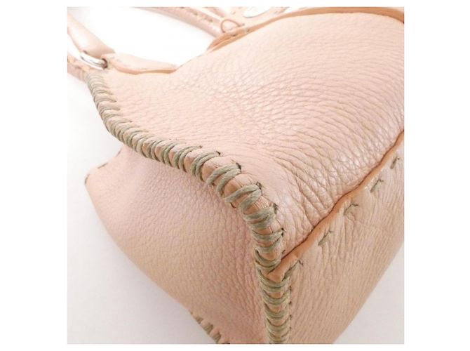 Borsa a Spalla Fendi Selleria Beige - vista 3