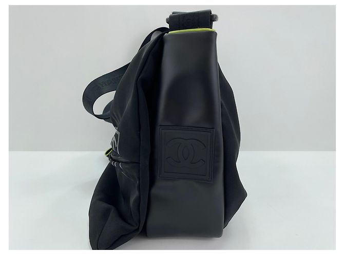 Borsa a Spalla Chanel Nylon Sport Line Nero - vista 5