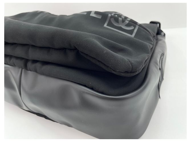 Borsa a Spalla Chanel Nylon Sport Line Nero - vista 8