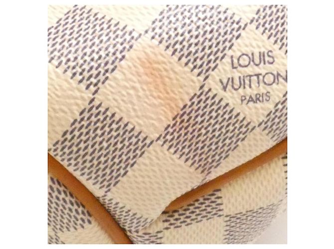 Borsa Louis Vuitton Damier Azur Riviera PM Blu - vista 3