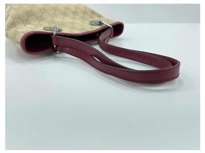 Gucci GG Canvas Leder Tote Bag Beige - Ansicht 10