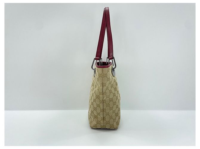 Gucci GG Canvas Leder Tote Bag Beige - Ansicht 4