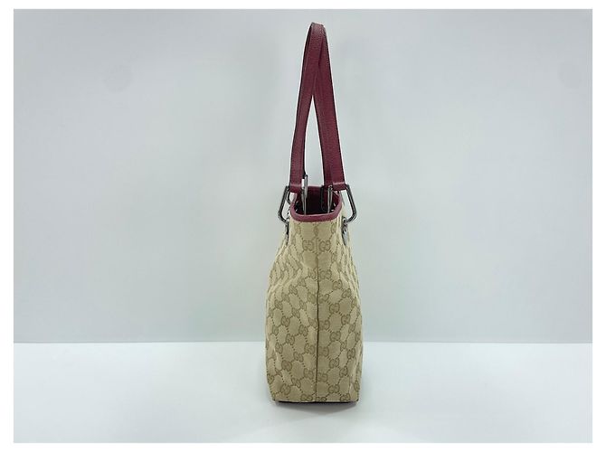 Gucci GG Canvas Leder Tote Bag Beige - Ansicht 6