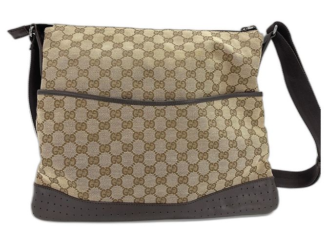 Gucci GG Canvas Schultertasche Braun - Ansicht 2