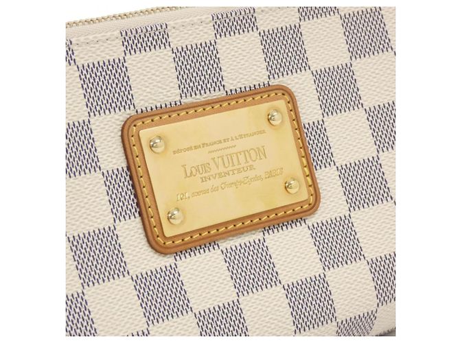 Borsa a tracolla Louis Vuitton Damier Azur Eva Blu - vista 4