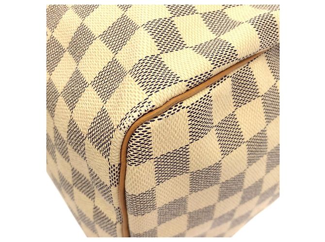 Borsa Boston Louis Vuitton Damier Azur Speedy 35cm Blu - vista 2