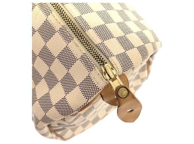 Borsa Boston Louis Vuitton Damier Azur Speedy 35cm Blu - vista 5