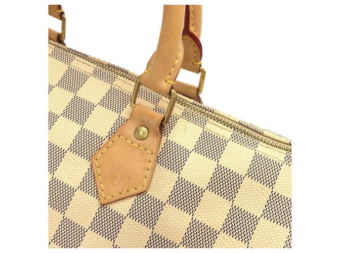 Borsa Boston Louis Vuitton Damier Azur Speedy 35cm Blu - vista 6
