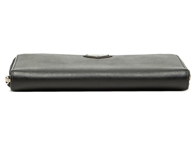 Prada Saffiano Reise-Organizer-Langer Geldbeutel Schwarz - Ansicht 3