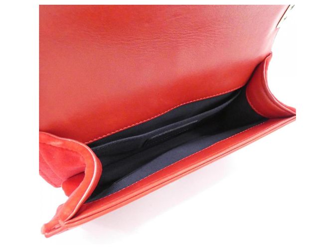 Borsa a tracolla Chanel Boy Line 67774 Rosso Verde - vista 8