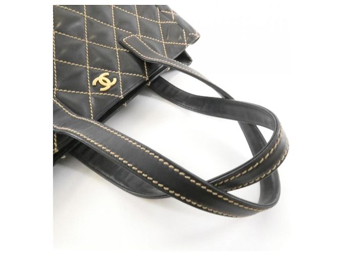 Borsa Chanel Wild Stitch Line 20999 Nero - vista 6