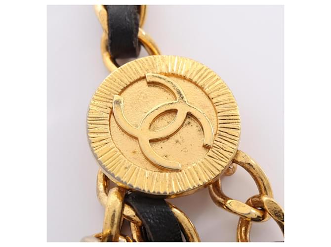Chanel Coco Mark Kettengürtel Schwarz Golden - Ansicht 2