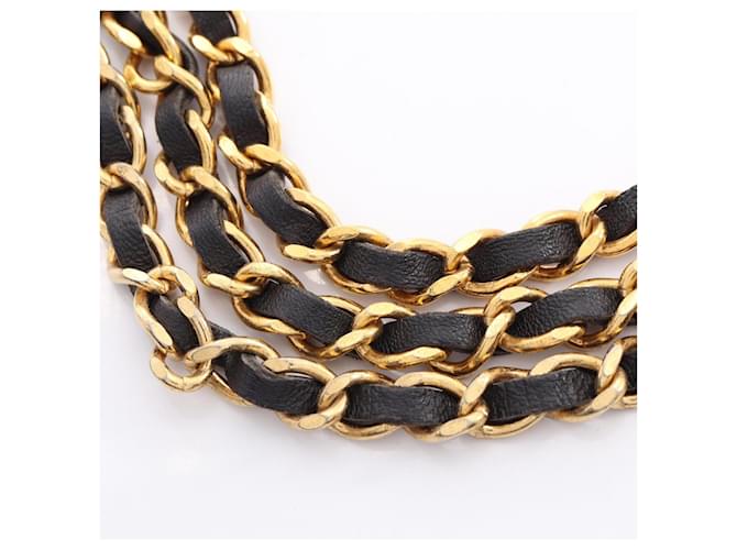 Chanel Coco Mark Kettengürtel Schwarz Golden - Ansicht 5